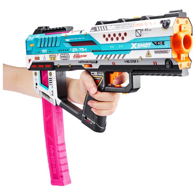 Zuru X-Shot Pro Series 1 Fury X, blaster giocattolo, slam fire action, 40 dardi Air Pocket, caricatore da 20, gittata 43 metri