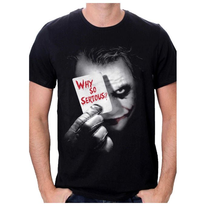 Batman T-Shirt Uomo Joker Why So Serious Nera Taglia M Cotone