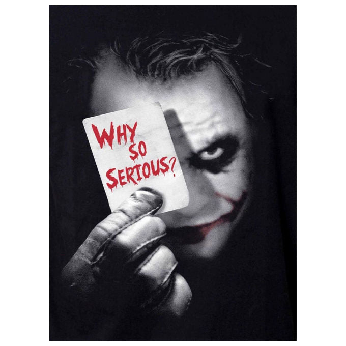 Batman T-Shirt Uomo Joker Why So Serious Nera Taglia M Cotone