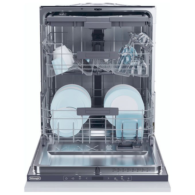 De' Longhi lavastoviglie a scomparsa totale, 60 cm, 10 coperti, classe C, terzo cestello, motore inverter, 44 dB, L6NP83C-SH