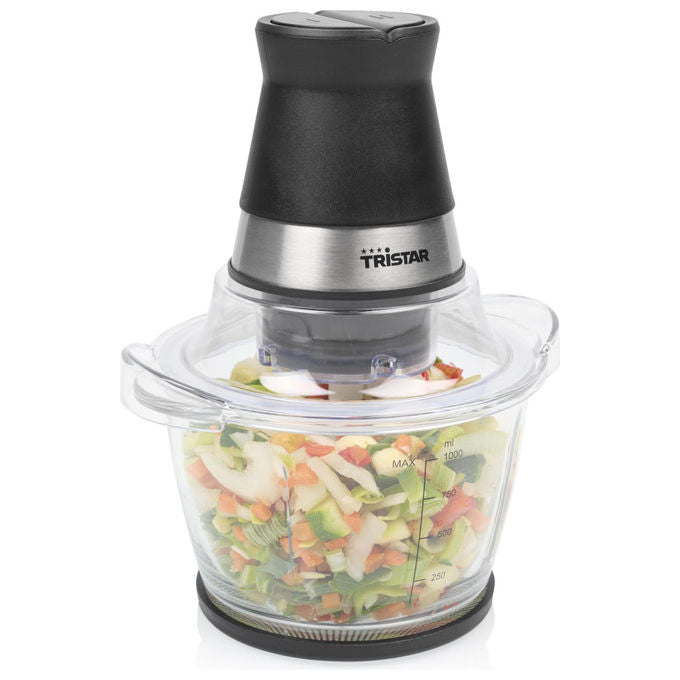 Tristar Tritatutto Recipiente in Vetro 1 L 4 Lame in Acciaio Inossidabile Motore 400 W BL-4024