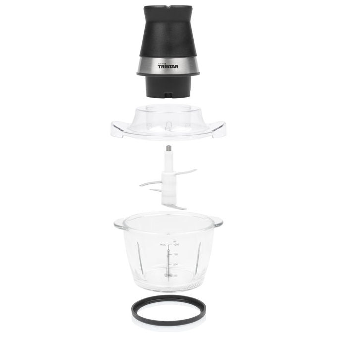 Tristar Tritatutto Recipiente in Vetro 1 L 4 Lame in Acciaio Inossidabile Motore 400 W BL-4024