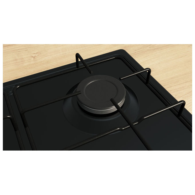 Bosch Serie 4 PGP6B6K80 Piano Cottura a Gas 60 cm 4 Fuochi Acciaio Nero