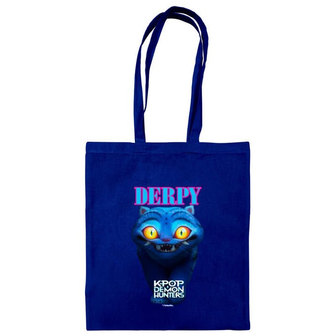 Pyramid International, Borsa Tote K-POP Demon Hunters Derpy, Blu Navy, Ecologica e Riutilizzabile