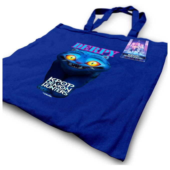 Pyramid International, Borsa Tote K-POP Demon Hunters Derpy, Blu Navy, Ecologica e Riutilizzabile