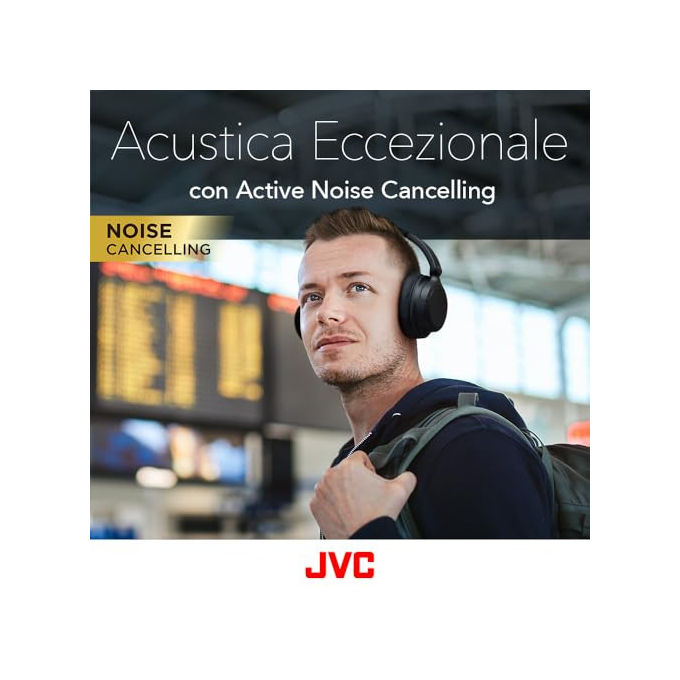 JVC, Cuffie Wireless con Cancellazione del Rumore, Bluetooth 5.3, 50 Ore, Nero