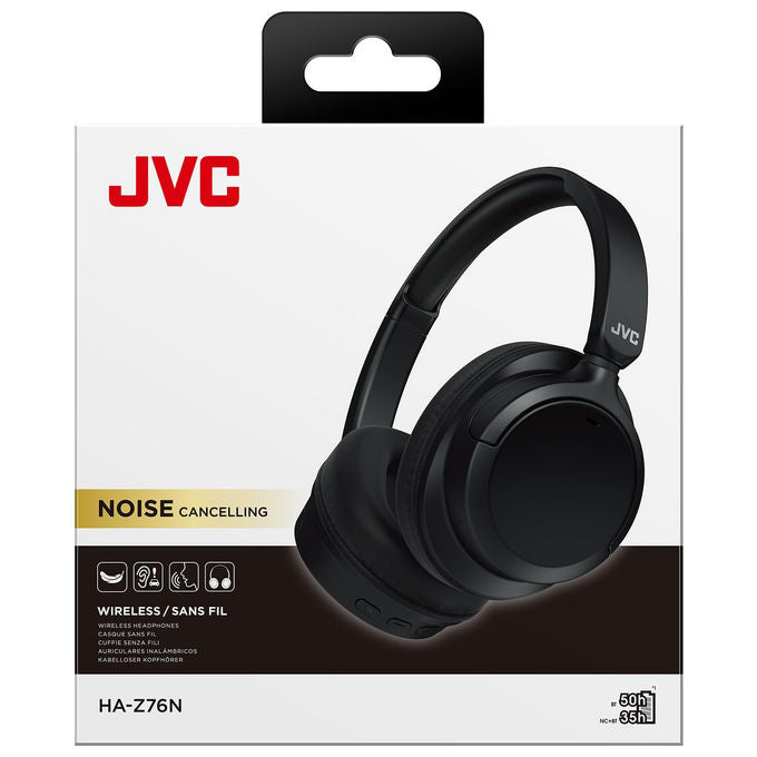 JVC, Cuffie Wireless con Cancellazione del Rumore, Bluetooth 5.3, 50 Ore, Nero