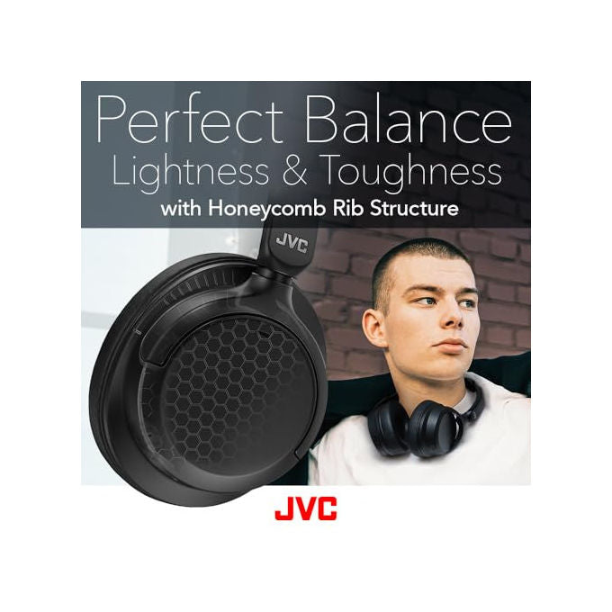 JVC, Cuffie Wireless con Cancellazione del Rumore, Bluetooth 5.3, 50 Ore, Nero