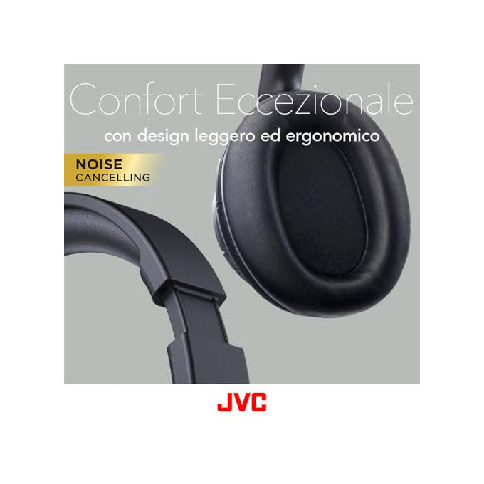 JVC, Cuffie Wireless con Cancellazione del Rumore, Bluetooth 5.3, 50 Ore, Nero