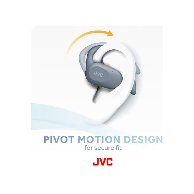 JVC, Cuffie Nearphones True Wireless, Open-Ear, Bluetooth 5.4, 26 Ore, Blu