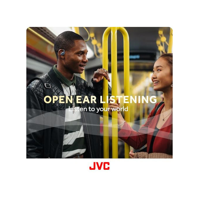 JVC, Cuffie Nearphones True Wireless, Open-Ear, Bluetooth 5.4, 26 Ore, Blu
