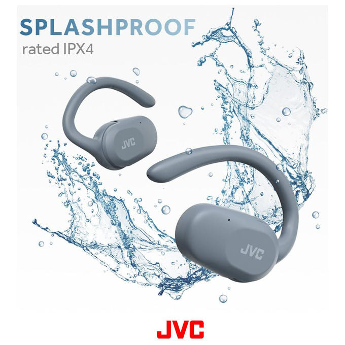 JVC, Cuffie Nearphones True Wireless, Open-Ear, Bluetooth 5.4, 26 Ore, Blu