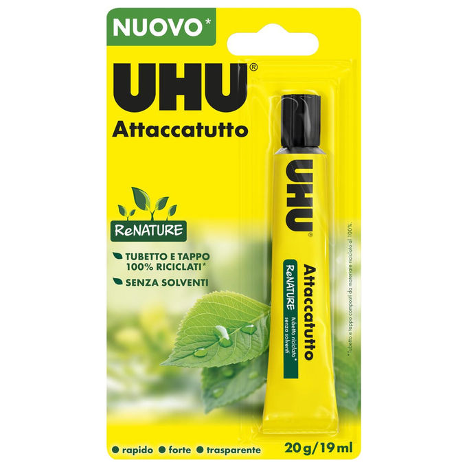 UHU, Colla Attaccatutto senza solventi, Sicura bambini, 20ml