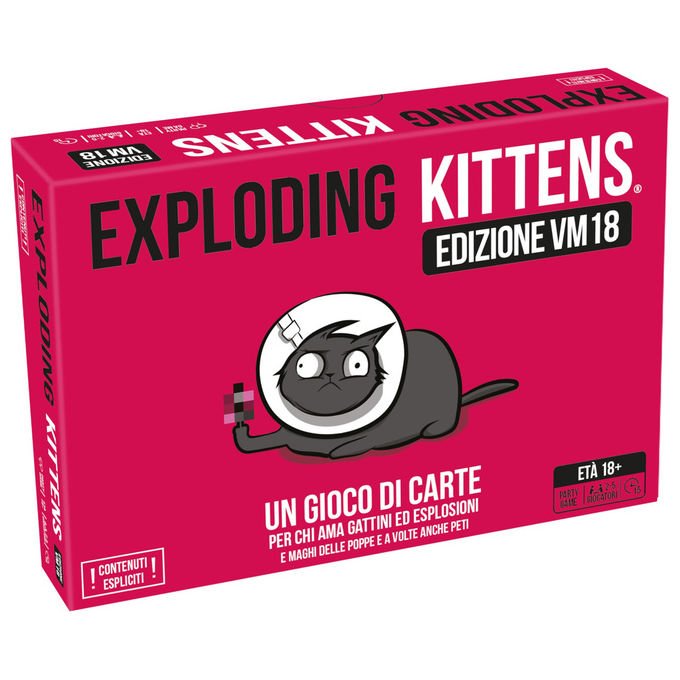 Asmodee Exploding Kittens VM18 Gioco di Carte per Adulti Esclusiva Amazon Edizione Italiana