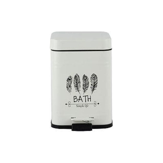 Mercury pattumiera da bagno, 5 litri, colore bianco, modello 84210