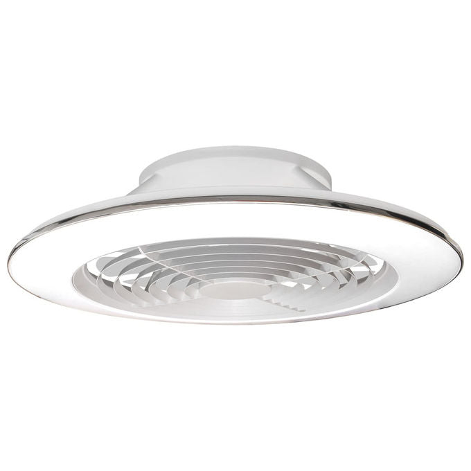 Mantra Iluminación Ventilatore da Soffitto e Plafoniera Alisio XL LED 95W Bianco Diametro 73.5cm