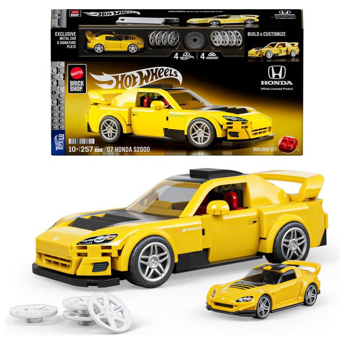 Mattel Brick Shop '07 Honda S2000 Set Costruzioni 257 Pezzi Dettagli Realistici