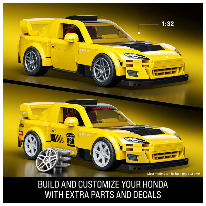Mattel Brick Shop '07 Honda S2000 Set Costruzioni 257 Pezzi Dettagli Realistici