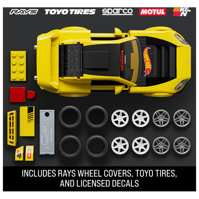 Mattel Brick Shop '07 Honda S2000 Set Costruzioni 257 Pezzi Dettagli Realistici