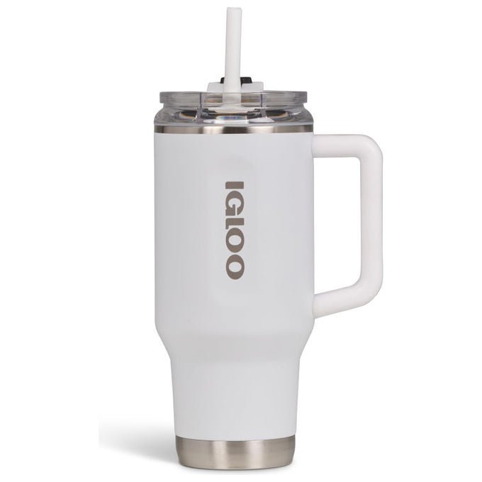 Igloo Tazza Termica Travel Mug 32 900ml Acciaio Inox Mantiene Caldo 12h-Freddo 48h Bianca