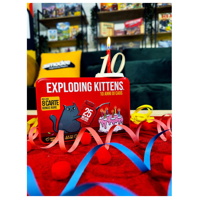Asmodee Exploding Kittens 10 Anni di Caos Gioco da Tavolo Party Game 7+ Anni