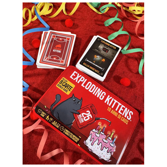 Asmodee Exploding Kittens 10 Anni di Caos Gioco da Tavolo Party Game 7+ Anni