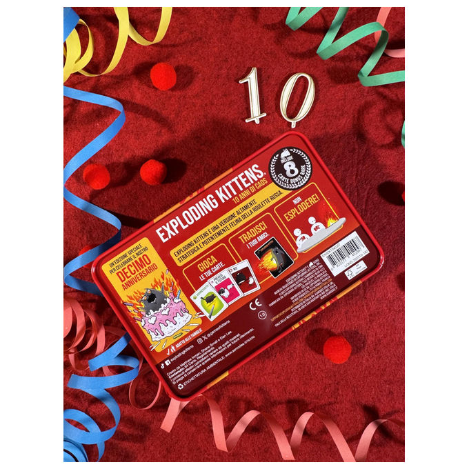 Asmodee Exploding Kittens 10 Anni di Caos Gioco da Tavolo Party Game 7+ Anni