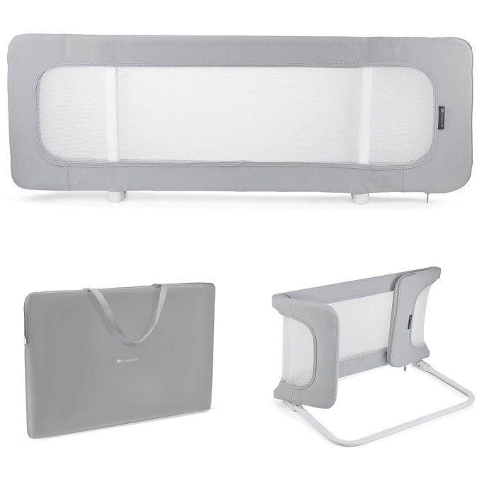 Kinderkraft Sponda Letto Universale Guard and Dream Pieghevole Altezza Regolabile Grigio Chiaro