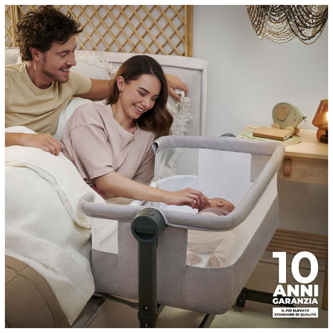 Kinderkraft Nestee Up 2 Culla Co-Sleeping 5 Livelli Altezza Grigio Chiaro