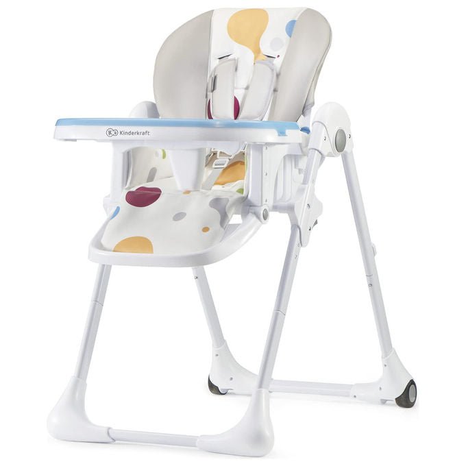 Kinderkraft Seggiolone Pappa Yummy Regolabile Pieghevole Smontabile Multicolore