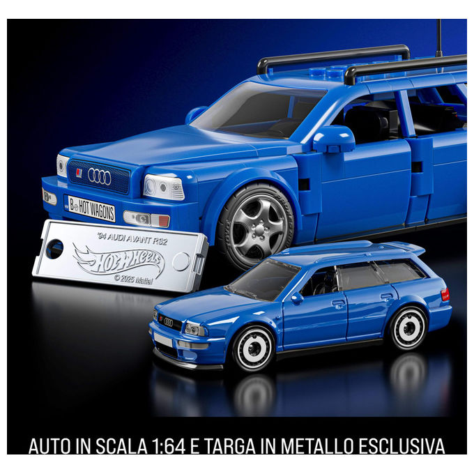 Mattel Brick Shop Audi Avant RS2 '94 Set da Costruire Serie Speed 252 Pezzi