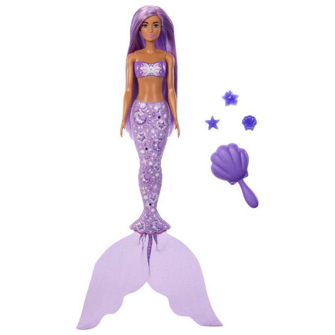 Barbie Bambola Sirena Color Reveal Tesori del Mare con Accessori e Cambio Colore