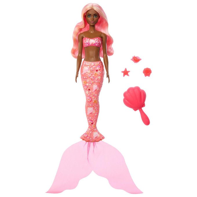 Barbie Bambola Sirena Color Reveal Tesori del Mare con Accessori e Cambio Colore