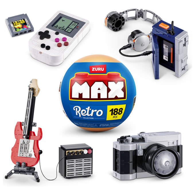 ZURU Max Build More Gioco di Costruzione 188 Pezzi Blu