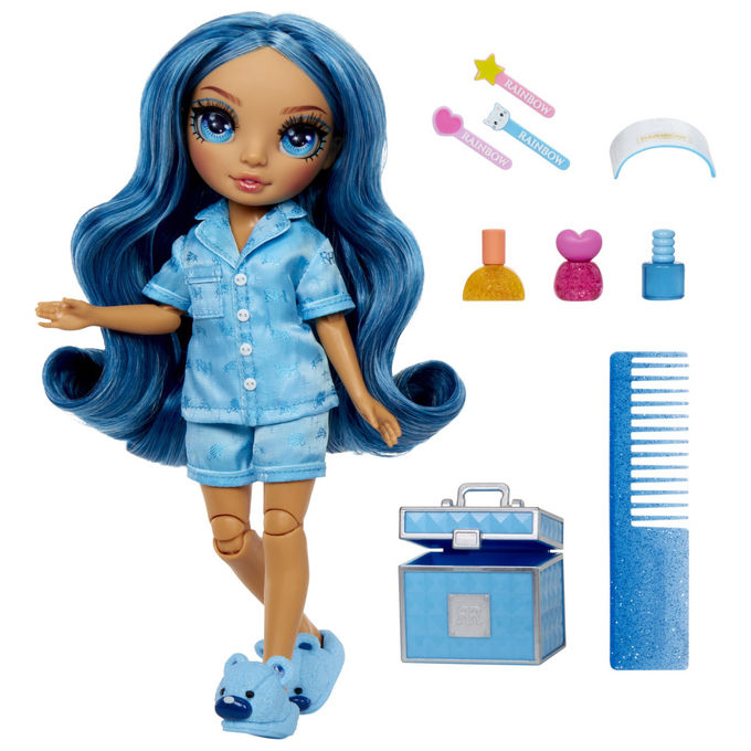 Rainbow High Bambola Skyler Pj Party Junior High 22 cm Blu Accessori