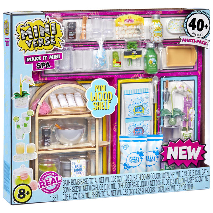 Mga's Miniverse Make It Mini Spa Multipack Miniature da Collezione Fai da Te