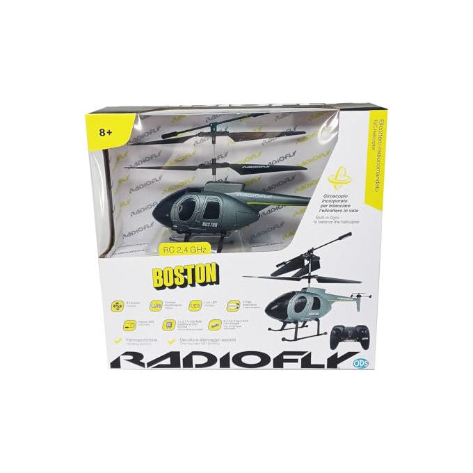 ODS Toys Elicottero RC Boston 2.4 Ghz 6 Funzioni Fermoposizione Decollo-Atterraggio Assistiti
