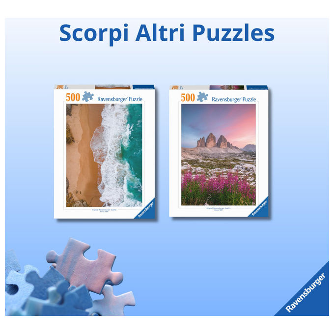 Ravensburger Puzzle 500 Pezzi Cascais Portogallo Puzzle Adulti +14 Anni 49 x 36 cm