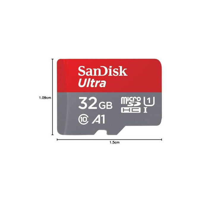 Sandisk SDSQUA4-032G-GN6MA Scheda MicroSDHC 32 GB 120 MB-s Classe 10 con adattatore SD