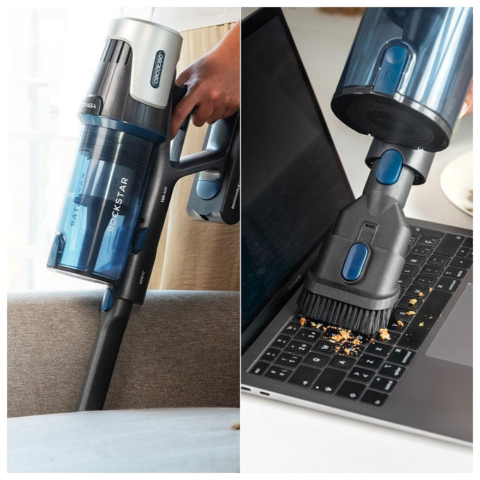 Cecotec Aspirapolvere Scopa Senza Fili Conga Rockstar RS50 400W 120AW Spazzola Mista XL