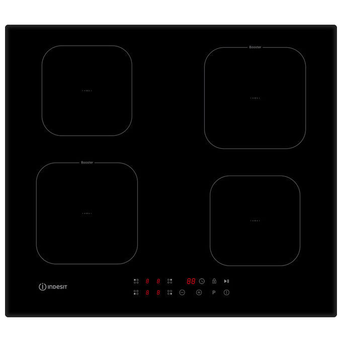 Indesit IS F 18Q60 NE Piano Cottura a Induzione 60cm 4 Zone Nero