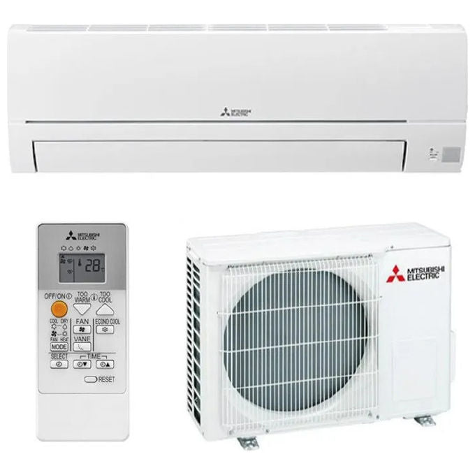 Mitsubishi Electric, condizionatore split inverter MSZ-HR50VF, 5,0 kW, classe A++, gas R32, unita' interna ed esterna, bianco