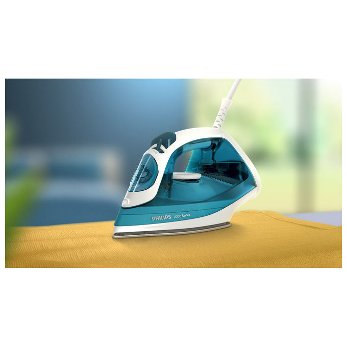 Philips Ferro da Stiro a Vapore 2000W Piastra in Ceramica Serie 2000 DST2020-90 Colore Acqua