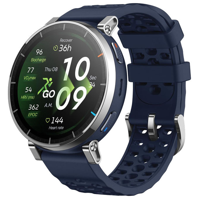 Amazfit Smartwatch GPS Running Active 3 Premium AMOLED 1.32'' NFC Cardiofrequenzimetro Mappe Offline Android e iPhone