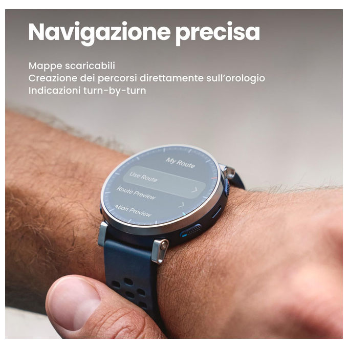 Amazfit Smartwatch GPS Running Active 3 Premium AMOLED 1.32'' NFC Cardiofrequenzimetro Mappe Offline Android e iPhone