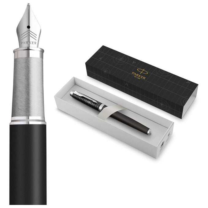 Parker Penna Stilografica IM Premium Collezione Legacy of Flight Rifiniture Cromate Pennino Fino