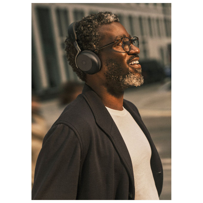 Jabra Auricolare Wireless Evolve3 75 Bluetooth USB-C Cancellazione Rumore Nero