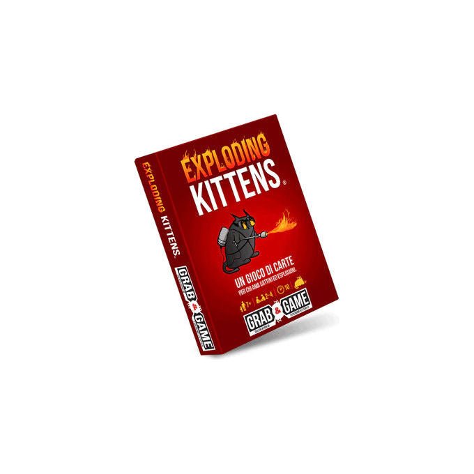 Asmodee Exploding Kittens Grab and Game 2.0, gioco di carte tascabile, 2-4 giocatori, dai 7 anni, edizione italiana
