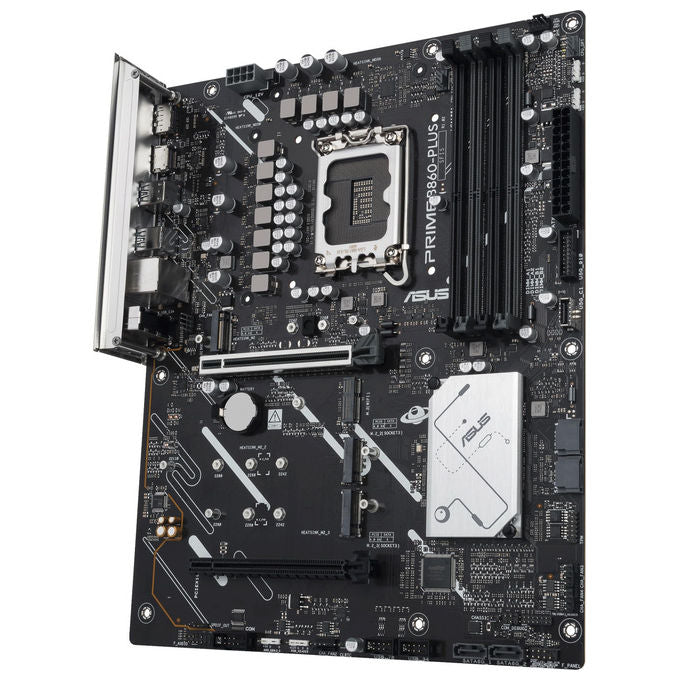 ASUS Scheda Madre ATX Intel B860-PLUS-CSM 8+1+1+1 Fasi Alimentazione DDR5 PCIe 5.0 3 Slot M.2 Ethernet 2.5 GB Nera