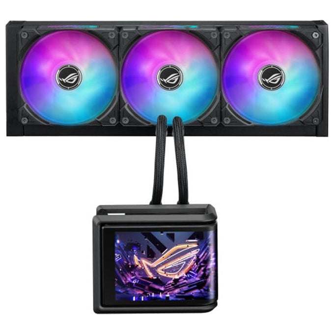 ASUS ROG RYUO IV 360 ARGB Dissipatore a Liquido Schermo Curvo 2K AMOLED 6.67'' Compatibile Intel LGA 1851-1700 e AMD AM5-AM4 Nero